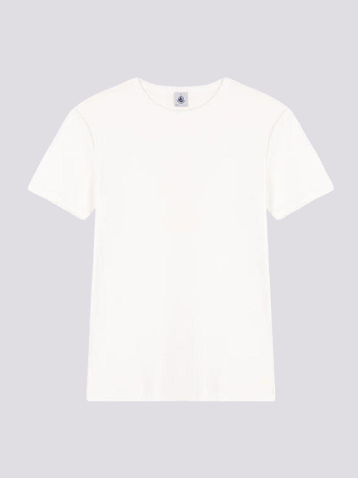 T-SHIRT BIANCA L'ICONIQUE COCOTTE IN COTONE DONNA A0A1L 01 PETIT BATEAU 