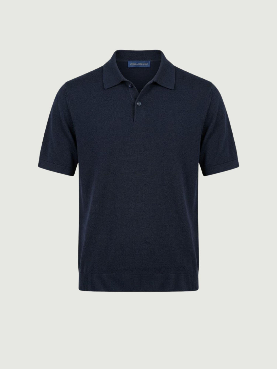 Polo in cotone extrafine navy 5048126 220 ANDREA MORANDO 