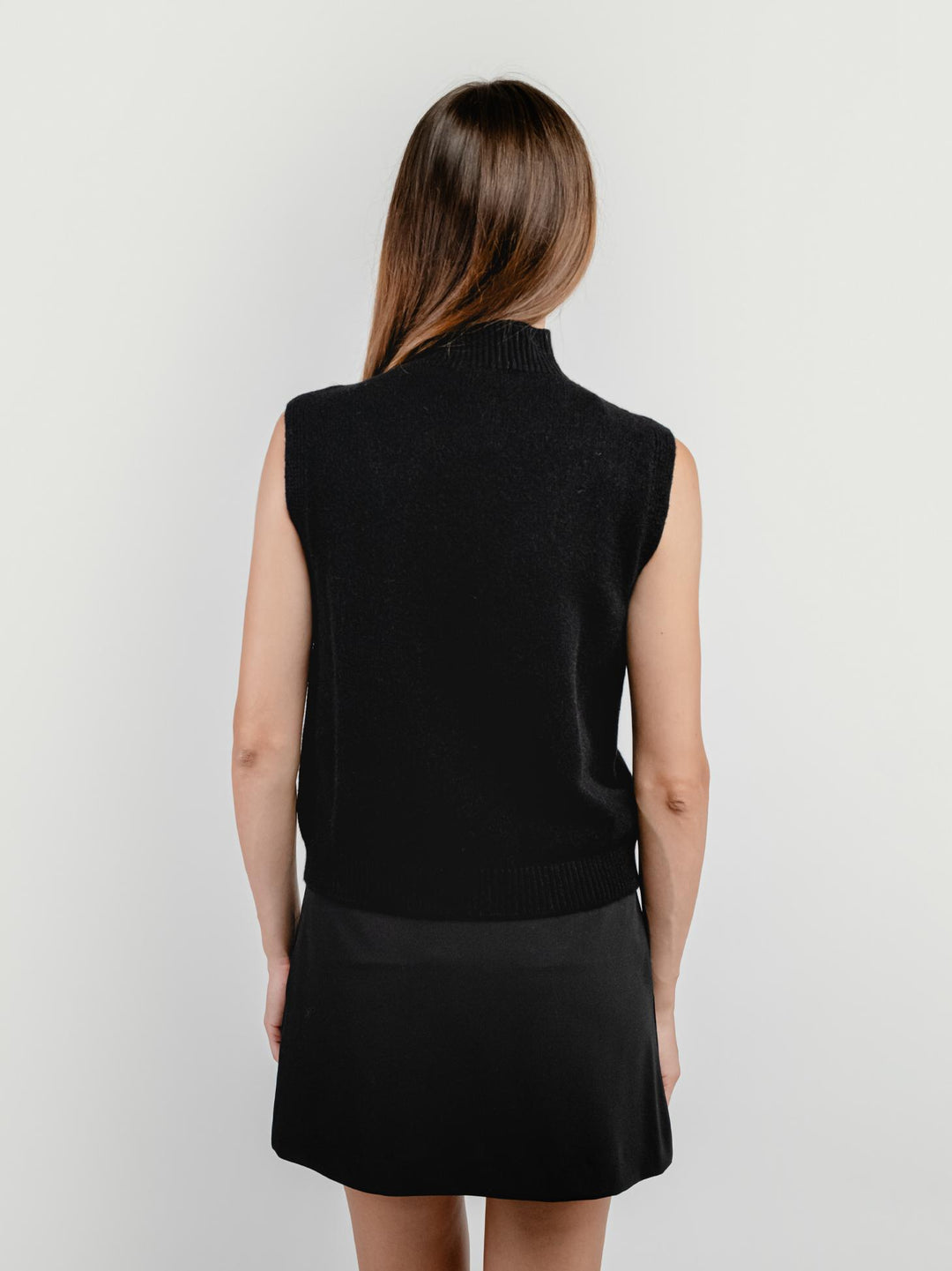 GILET LUPETTO NERO 0370236 0010 ANDREA MORANDO 