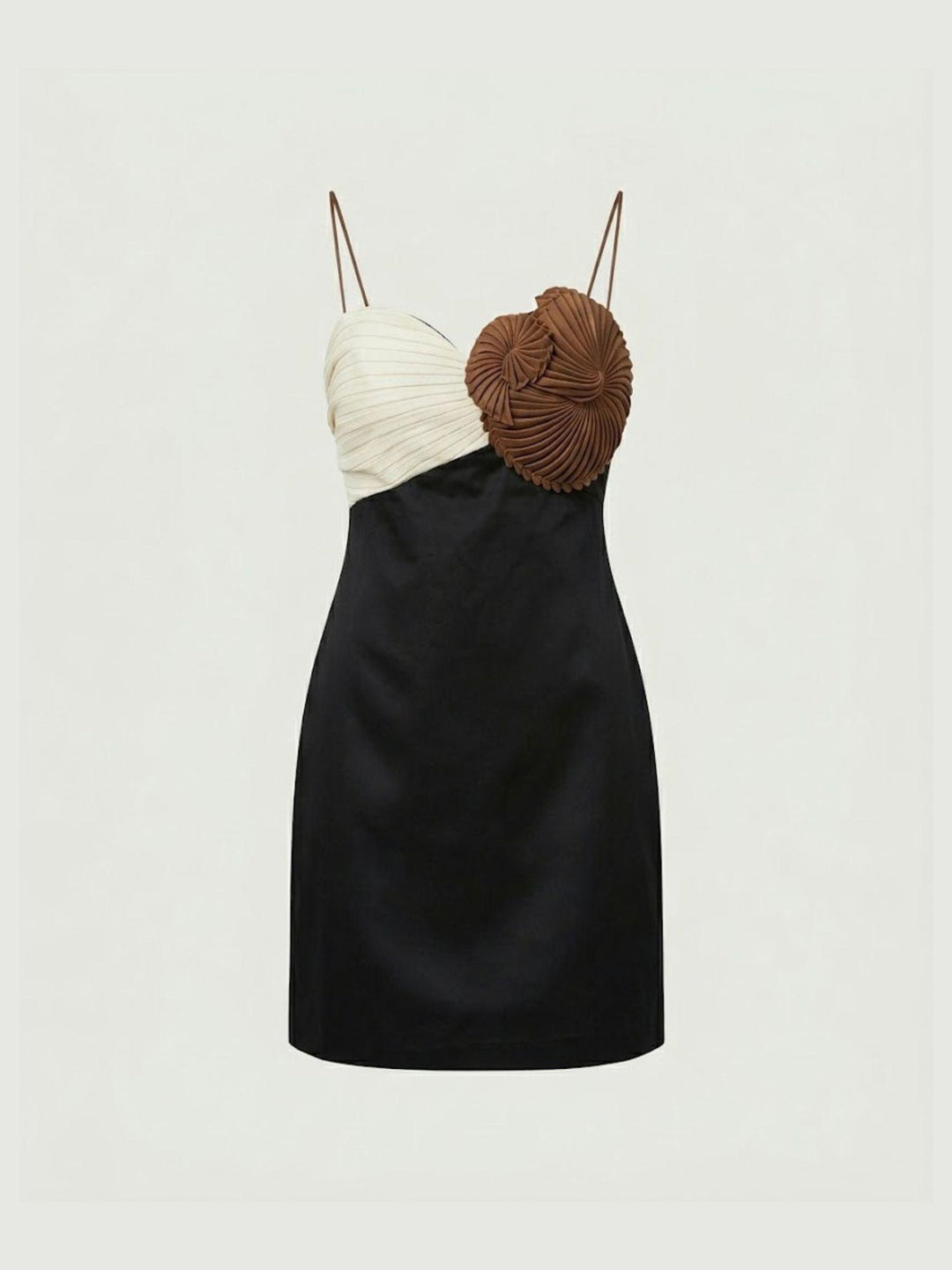 Abito con dettaglio a conchiglia la Concha dress bianco e nero RO007 NMT ROSANNA OCAMPO 