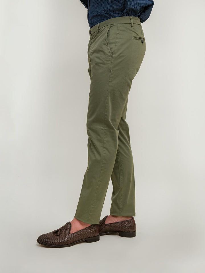 PANTALONE IN COTONE VERDE T83/STR 634 NOLAB 