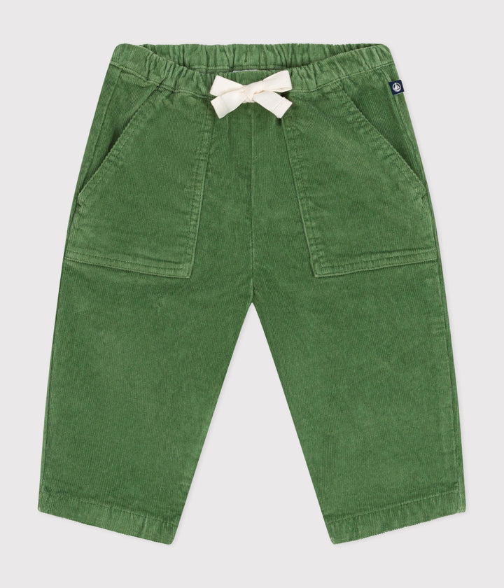 Pantaloni in velluto verde A0B15 02 PETIT BATEAU 