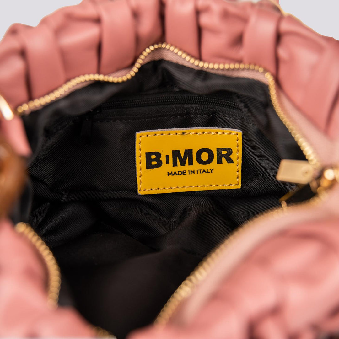 Borsa Curly In Pelle Intrecciata Rosa Antico CURLY ROSA ANTICO BIMOR 