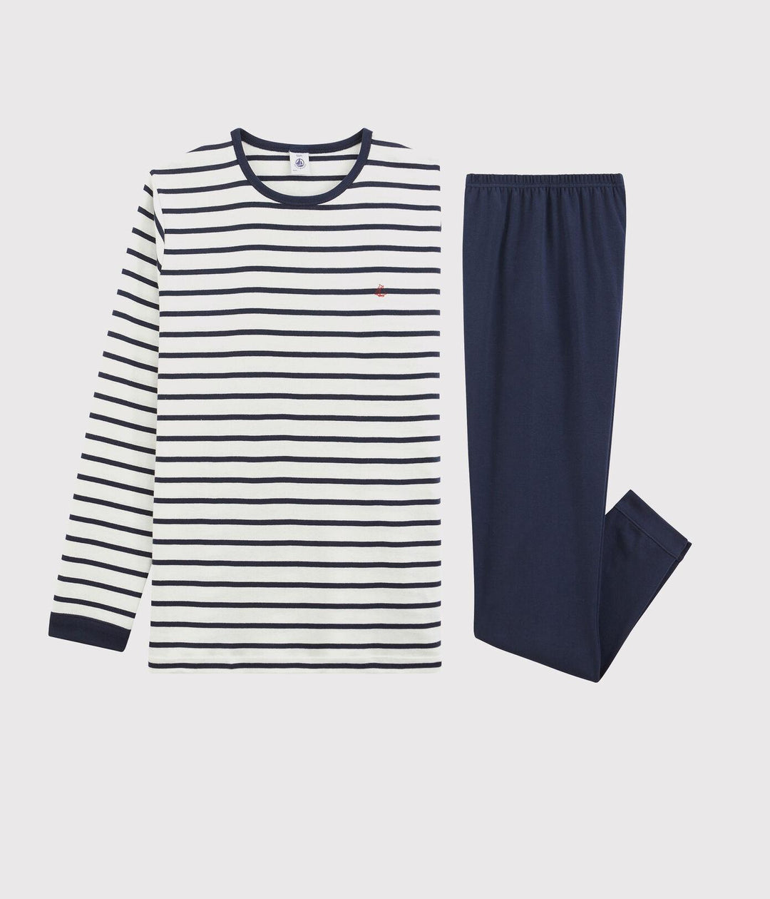 PIGIAMA MARINIÈRE BAMBINO IN COTONE A01DE 01 PETIT BATEAU 