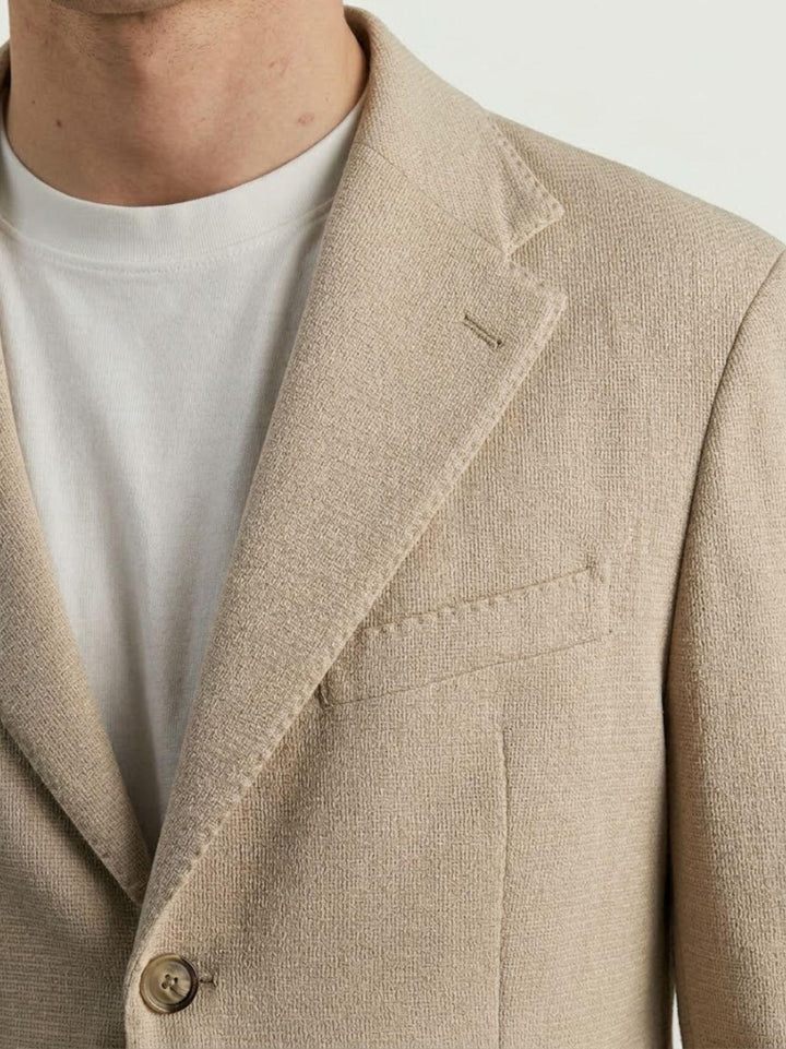 Blazer con microtrama beige M0002PL012M 2010 ANDREA MORANDO 
