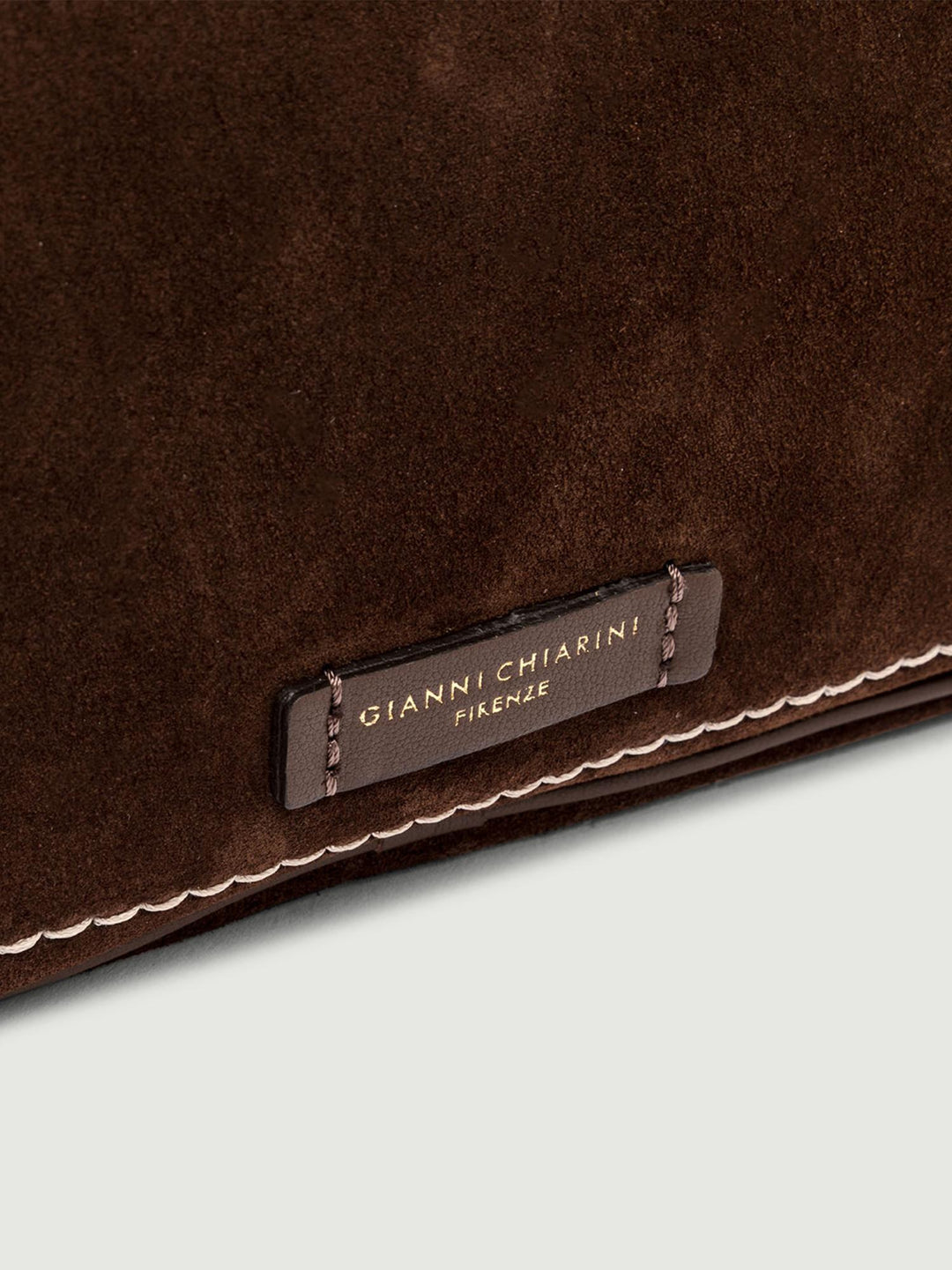 Borsa a tracolla Nina in camoscio color cioccolato 11260 CM-PL 2196 GIANNI CHIARINI 