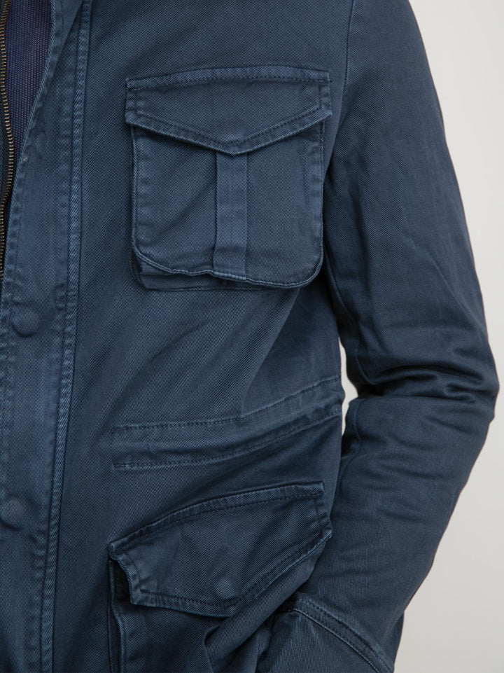 FIELD JACKET IN COTONE BLU NAVY BU24S06GIPA 200 ANDREA MORANDO 