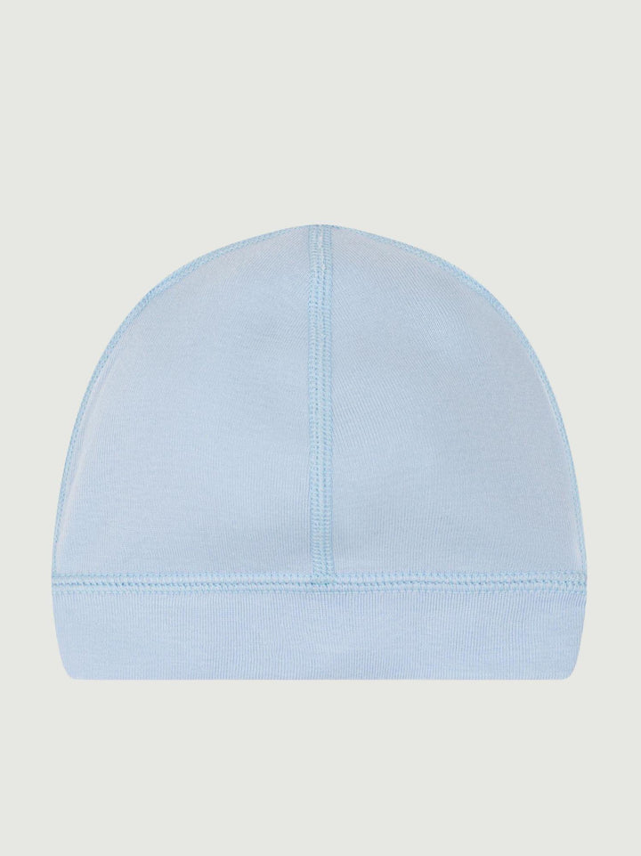 Cuffietta in cotone azzurro tinta unita A0CIU 01 PETIT BATEAU 