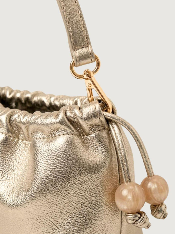 Borsa a mano Doll in resina silky pearl DOLL+BB BIANCO PERLA+ORO BIMOR 