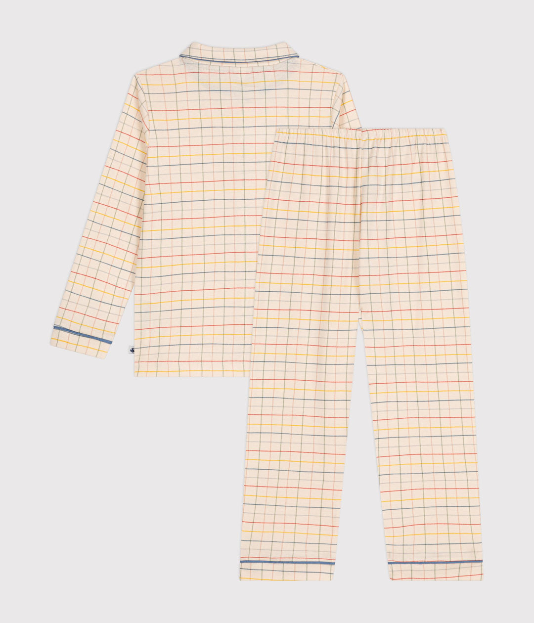 Pigiama a quadri multicolor in cotone con stampa a quadri bambino A0BT2 01 PETIT BATEAU 