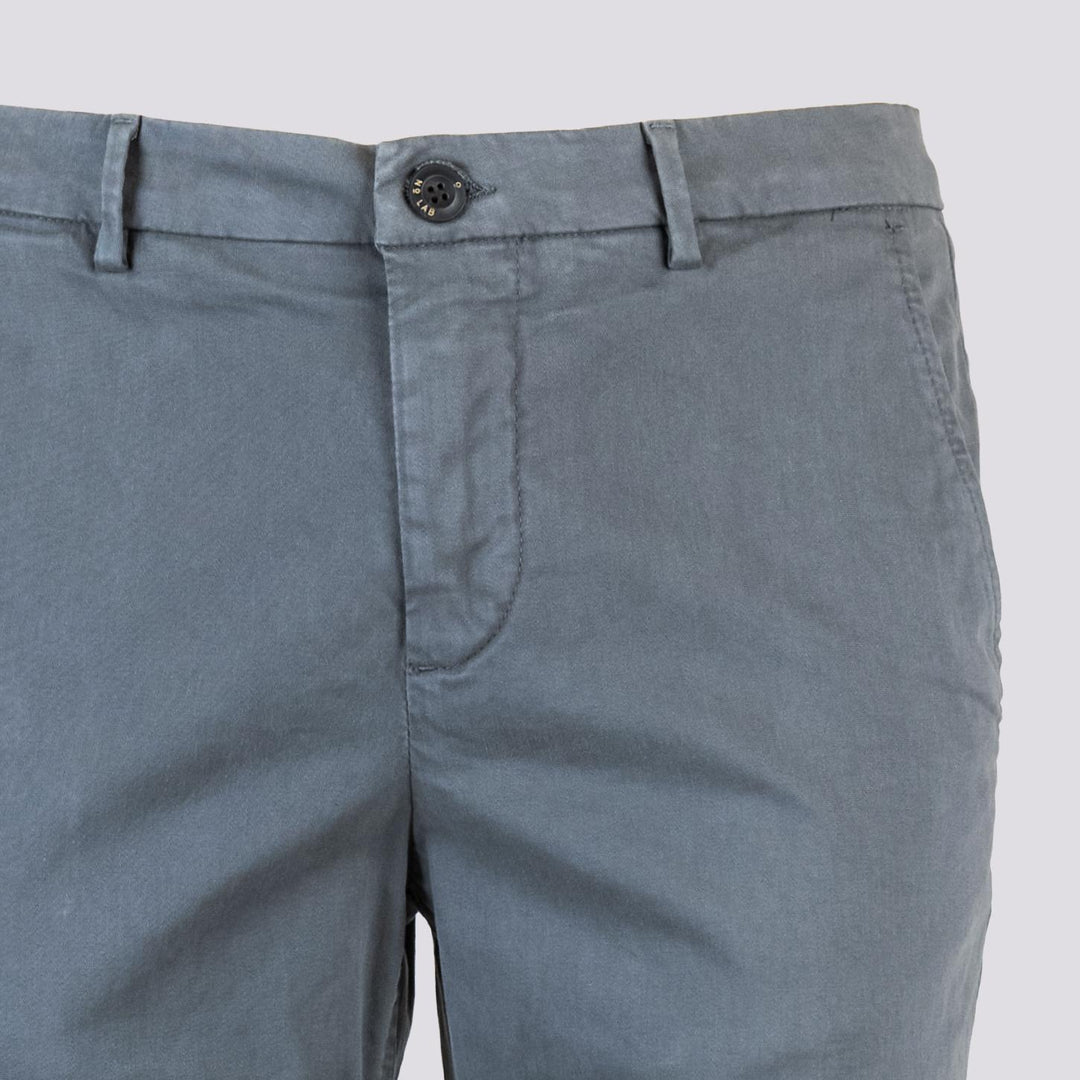 PANTALONE IN COTONE LISCIO GRIGIO CON TASCA A FILO T500/STR 935 NOLAB 