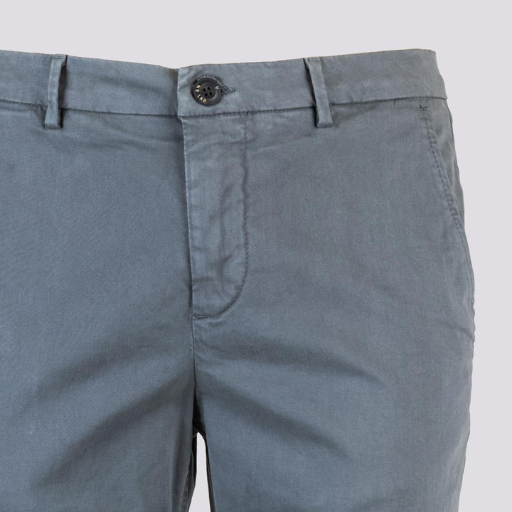 PANTALONE IN COTONE LISCIO GRIGIO CON TASCA A FILO T500/STR 935 NOLAB 