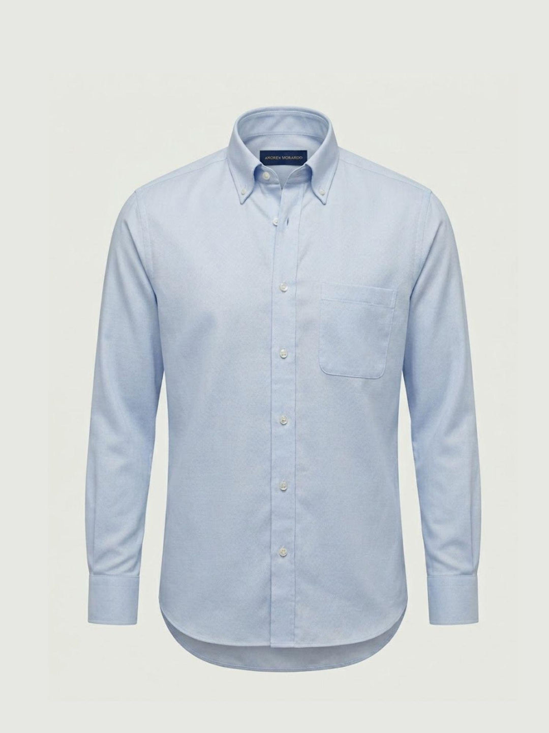 Camicia button down in cotone azzurra slim BARBADOS/SLIM/BD 3 ANDREA MORANDO 