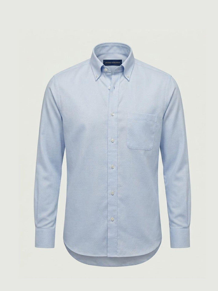 Camicia button down in cotone azzurra slim BARBADOS/SLIM/BD 3 ANDREA MORANDO 