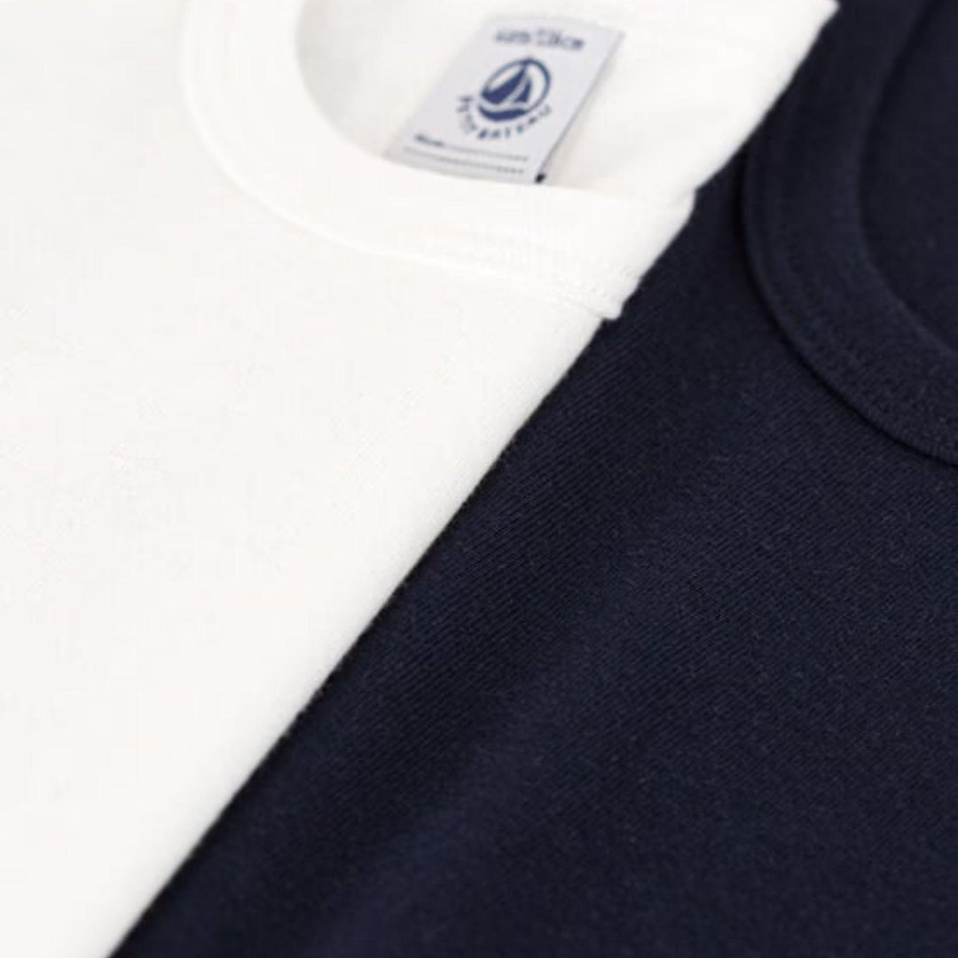 CONFEZIONE DA 2 CANOTTIERE BAMBINO IN COTONE A0A8B 00 PETIT BATEAU 