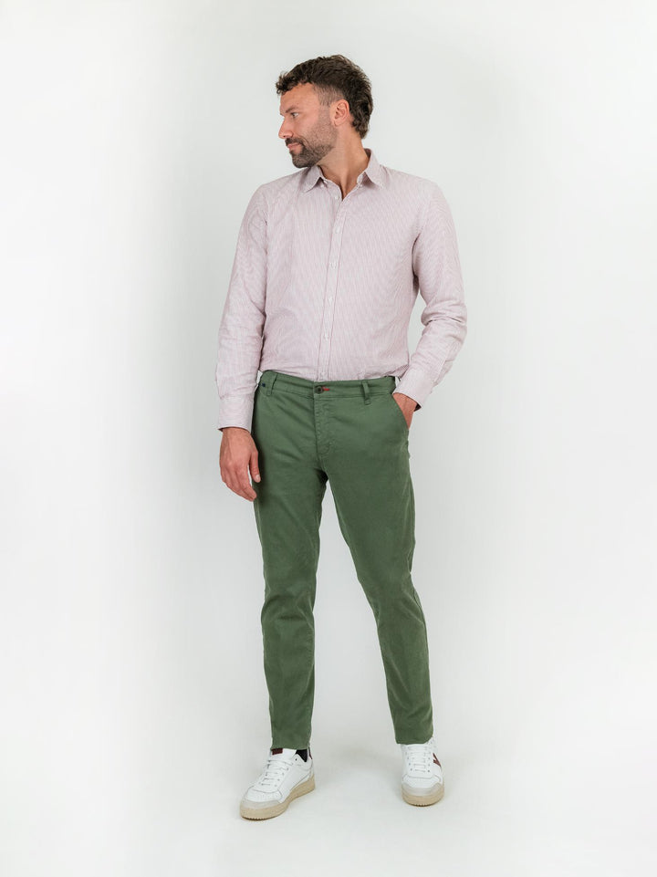 PANTALONE CHINOS VERDE SCURO 75903TO SALVIA ANDREA MORANDO 