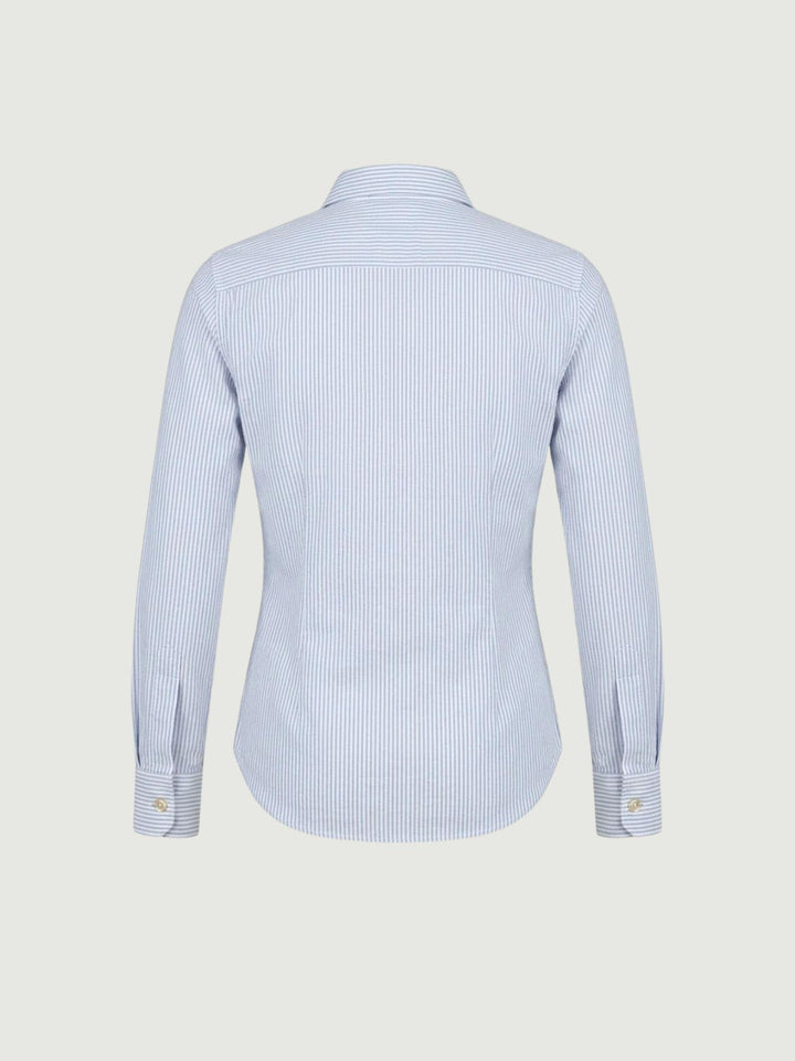 Camicia in cotone a righe azzurre e bianche 4006 RIGA ANDREA MORANDO 