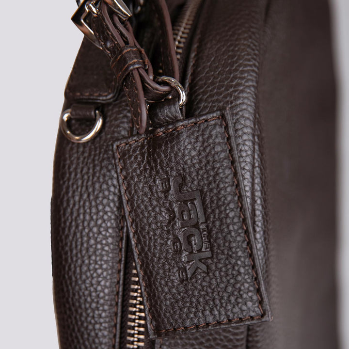ZAINO IN PELLE MARTELLATA MARRONE TRAVELER TRA 06 JACK LEATHER 