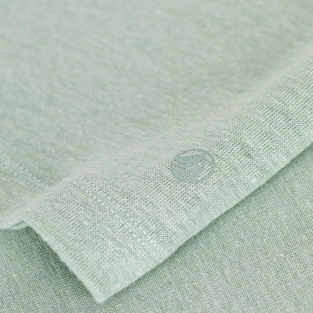 T-SHIRT L'ICONIQUE IN LINO VERDE DA DONNA A0A4R 03 PETIT BATEAU 