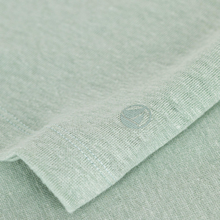 T-SHIRT L'ICONIQUE IN LINO VERDE DA DONNA A0A4R 03 PETIT BATEAU 