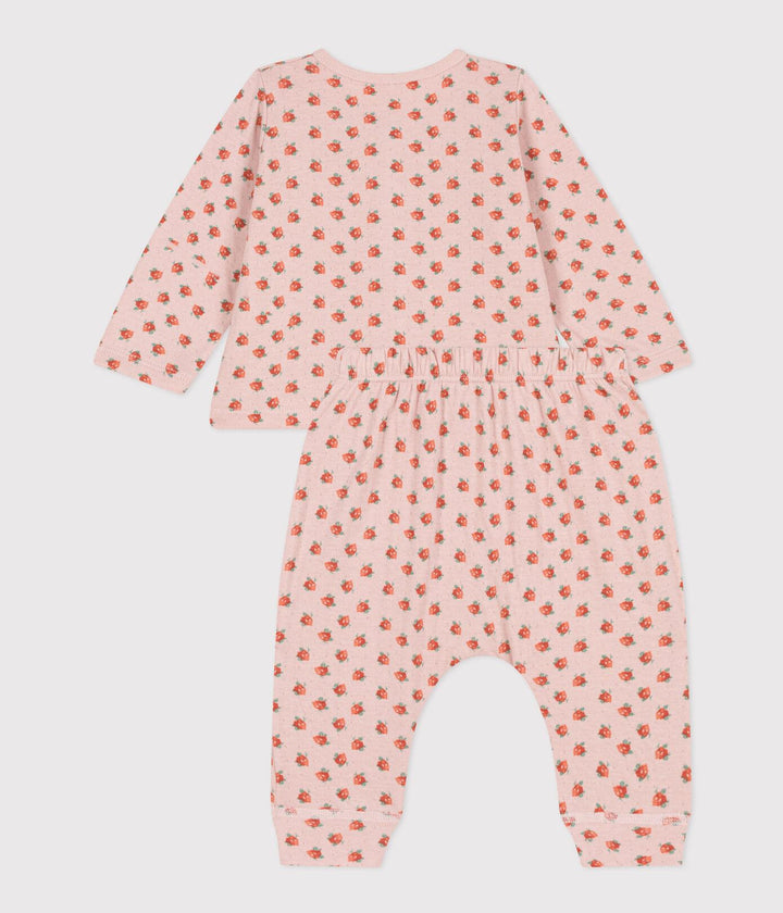 COMPLETO IN TUBIQUE CON STAMPA A FIORI PER BEBÈ A0837 01 PETIT BATEAU 