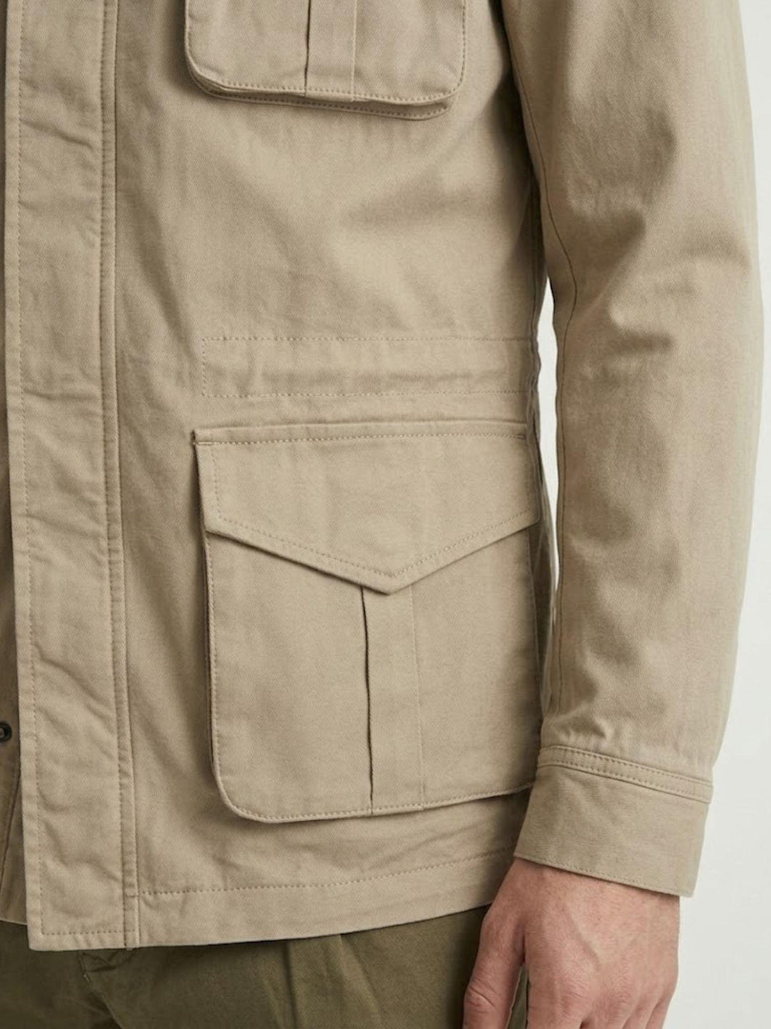Field Jacket in cotone color sabbia BU26S06GIPA977 110 ANDREA MORANDO 