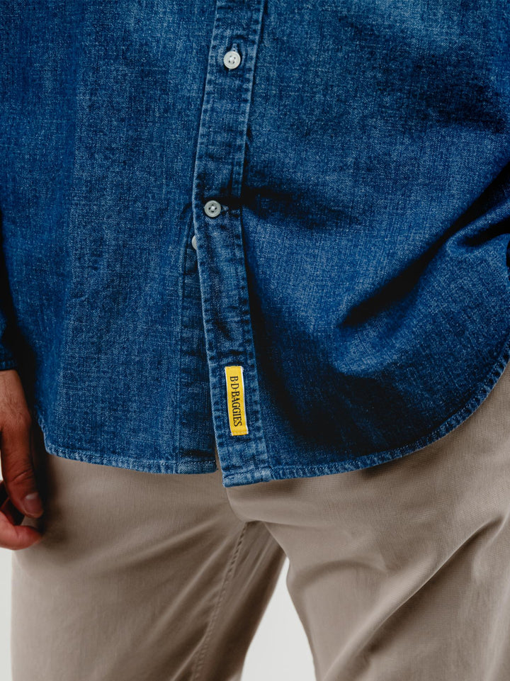 CAMICIA BRADFORD BOTTONDOWN IN DENIM SCURO BRADFORD/DEN26 01 BAGGIES 