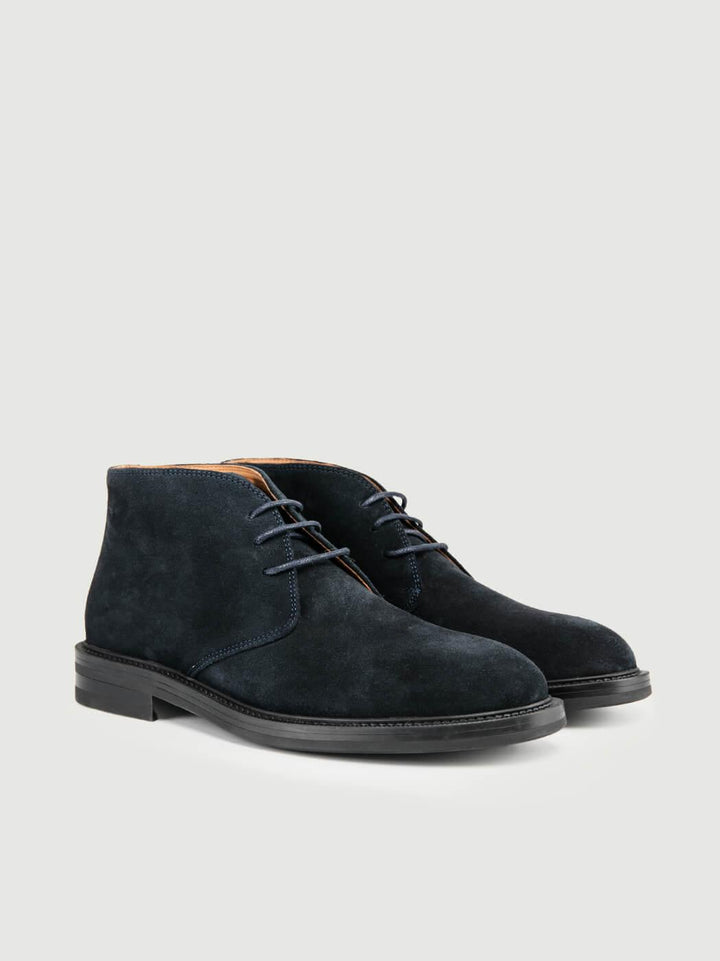 POLACCHINO IN PELLE SCAMOSCIATA BLU NAVY 073 NAVY SAXONE 