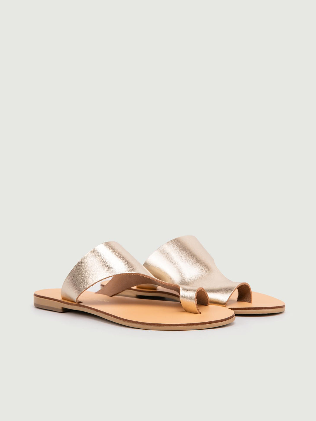 CIABATTINA INFRADITO IN PELLE ORO 26 GOLD ANDREA MORANDO 