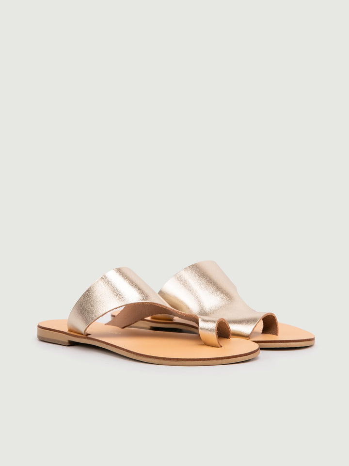CIABATTINA INFRADITO IN PELLE ORO 26 GOLD ANDREA MORANDO 