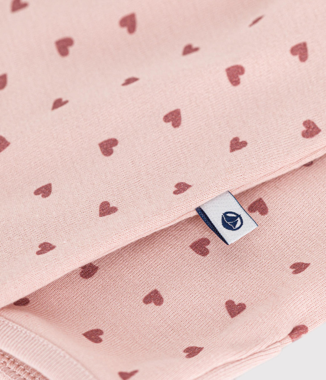 TUTINA ROSA IN COTONE CON CUORI A0AV7 01 PETIT BATEAU 