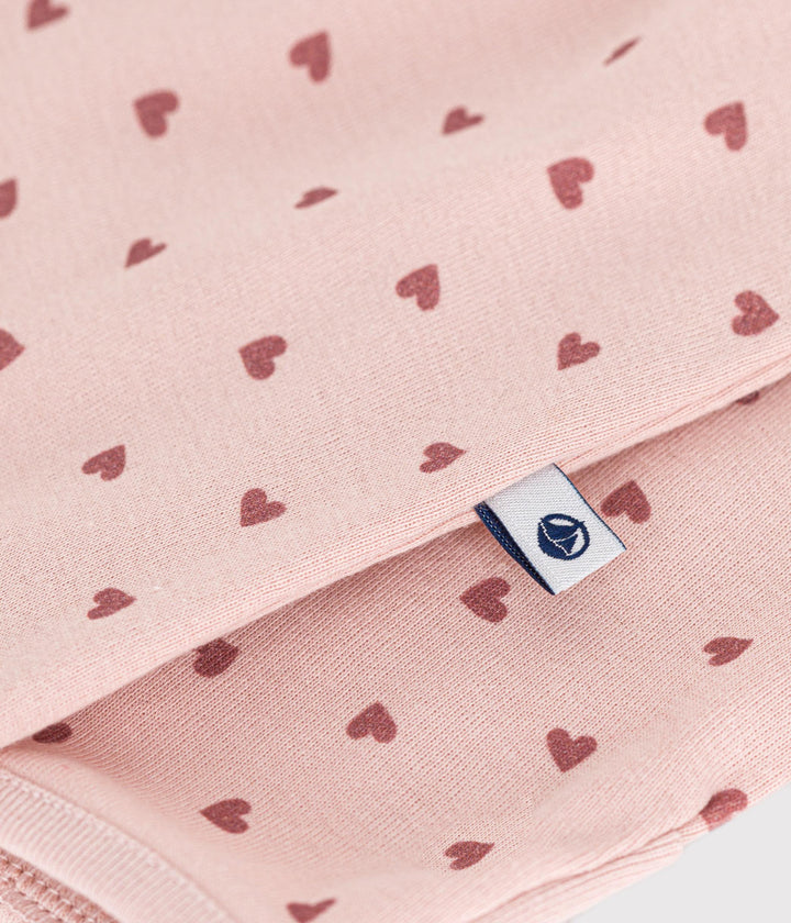 TUTINA ROSA IN COTONE CON CUORI A0AV7 01 PETIT BATEAU 