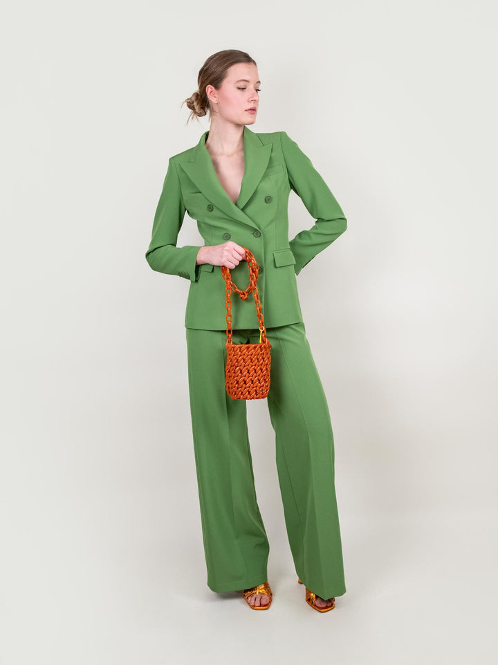 BLAZER DOPPIOPETTO IN TESSUTO VERDE 113877 VERDE ANDREA MORANDO 