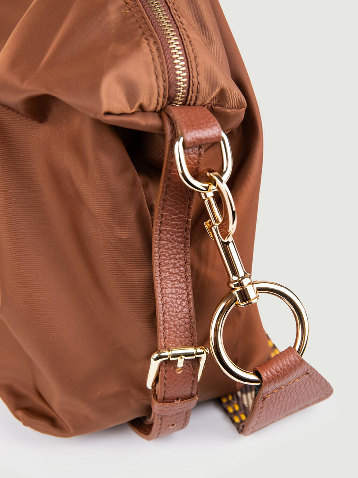 SHOPPER IN NYLON MARRONE CARRY CARRY MARRONE BIMOR 