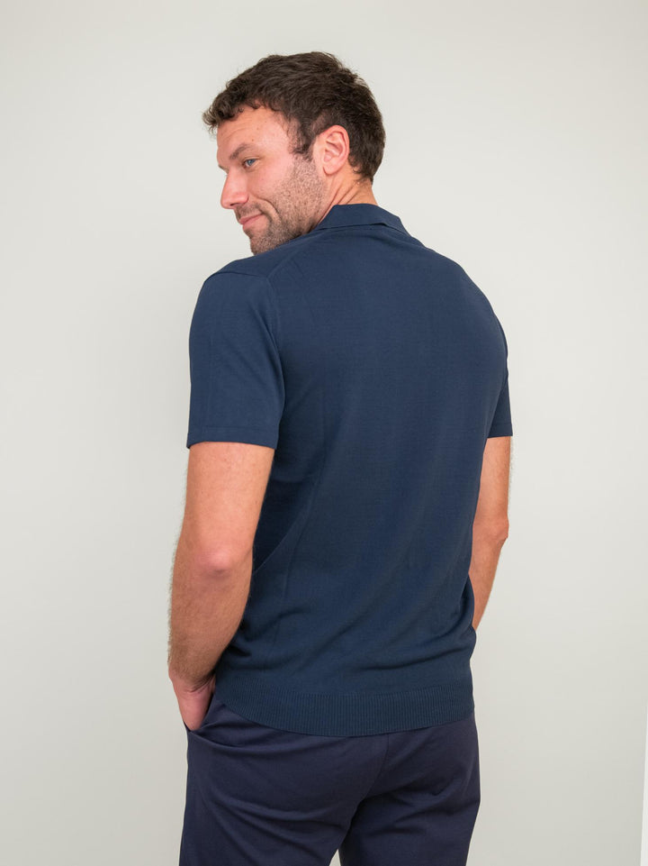 Polo in cotone extralight color blu 0305 23 FIESOLI DANIELE 