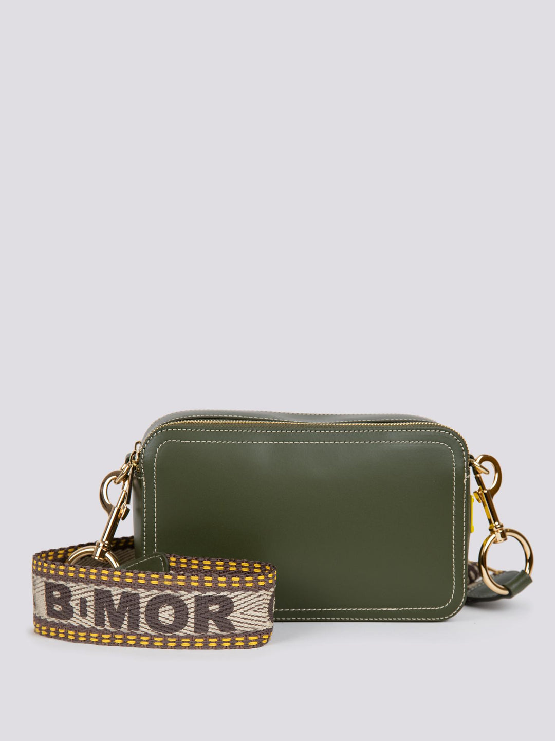 BORSA A TRACOLLA MAXI YOURSIN PELLE verde militare MAXI YOURS VERDE MILITARE BIMOR 