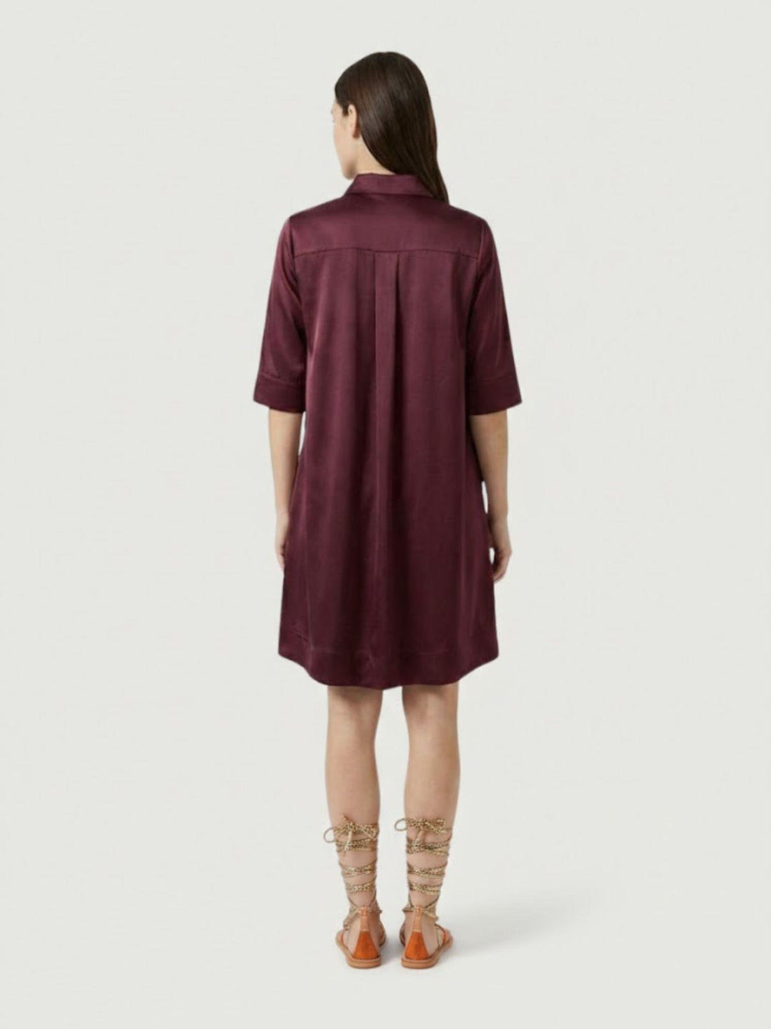 Abito midi a trapezio in cotone amarena 4674 AMARENA ANDREA MORANDO 