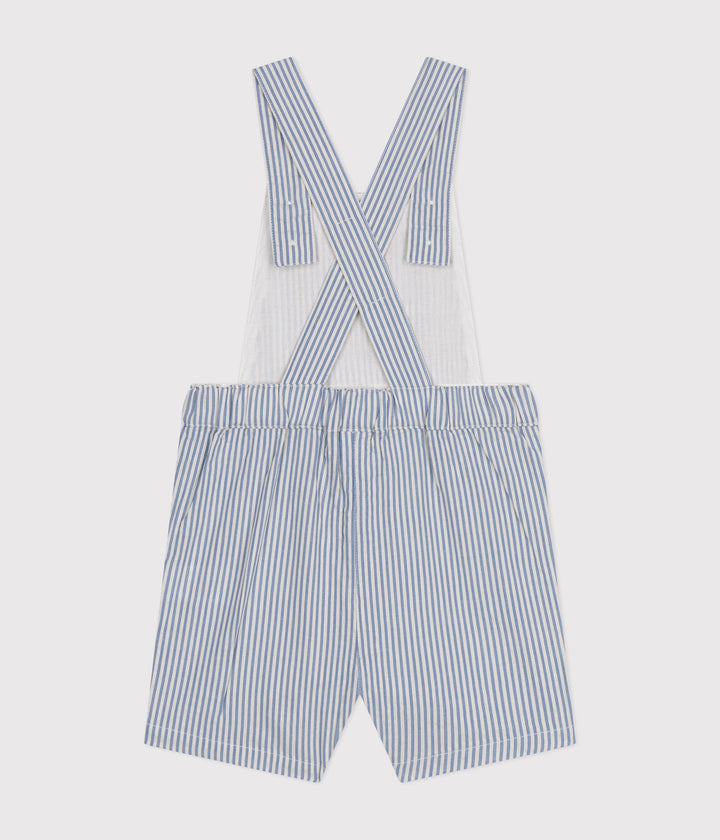 SALOPETTE CORTA BEBÈ IN SEERSUCKER A09JT 05 PETIT BATEAU 