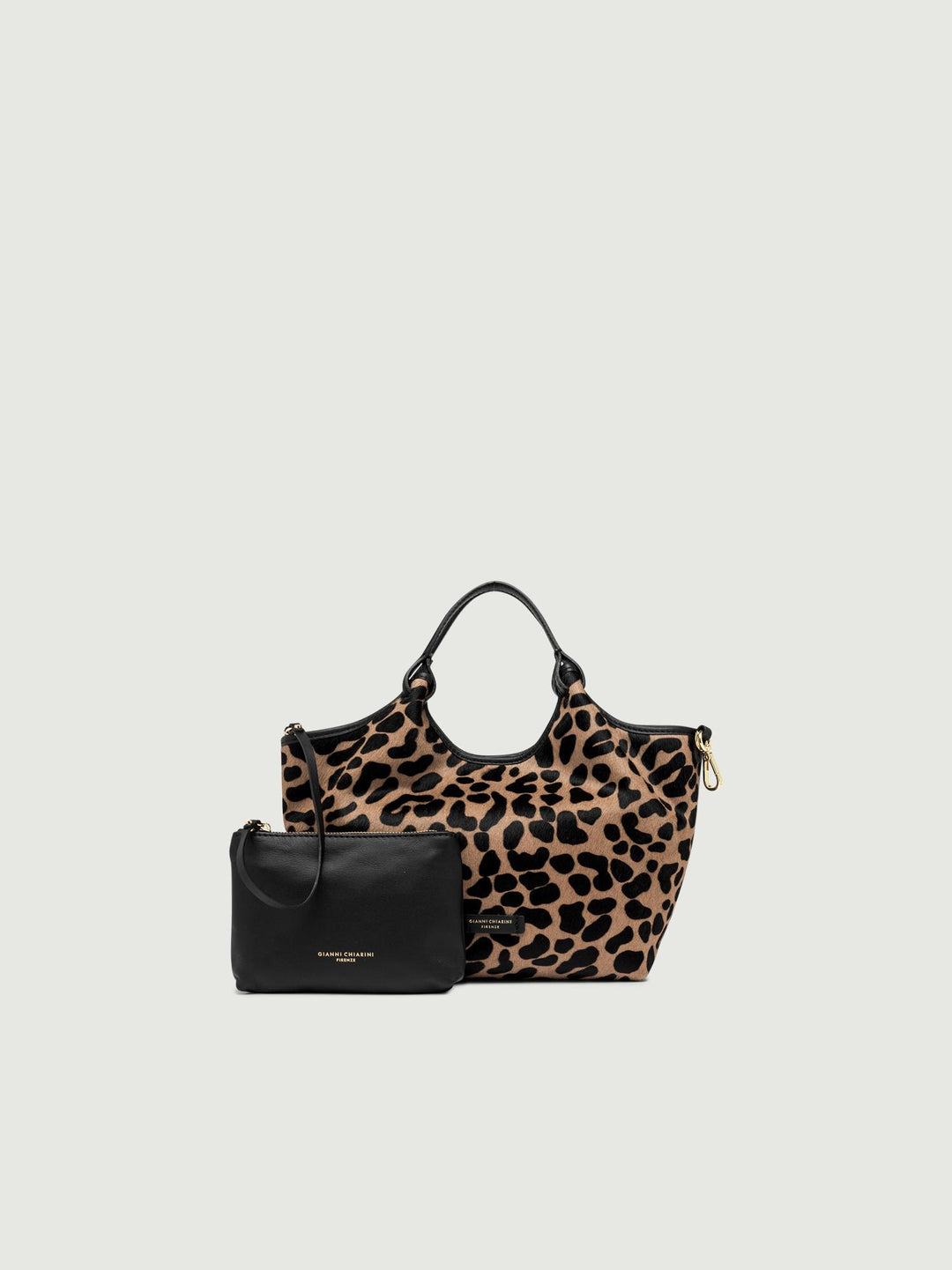 Borsa a spalla Dua color leo macchia nero-nero 11109 HORSY 10730 GIANNI CHIARINI 