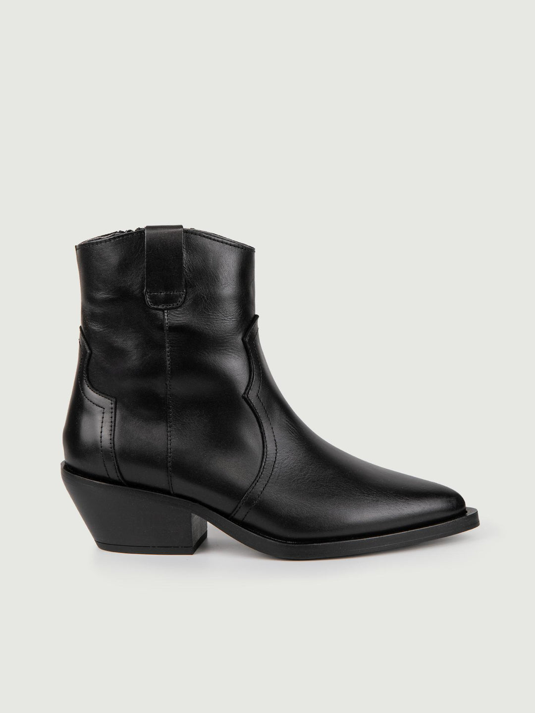 TEXANO IN PELLE NERA 5254BECERRO NEGRO ALPE 