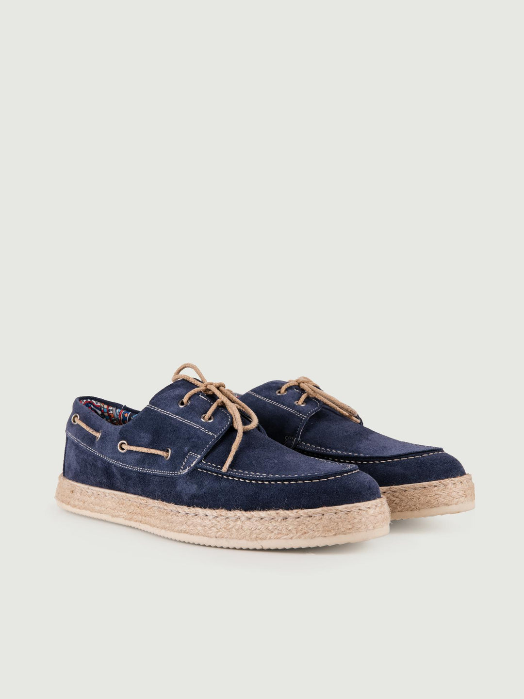 MOCASSINO DA BARCA BLU CON SUOLA IN CORDA