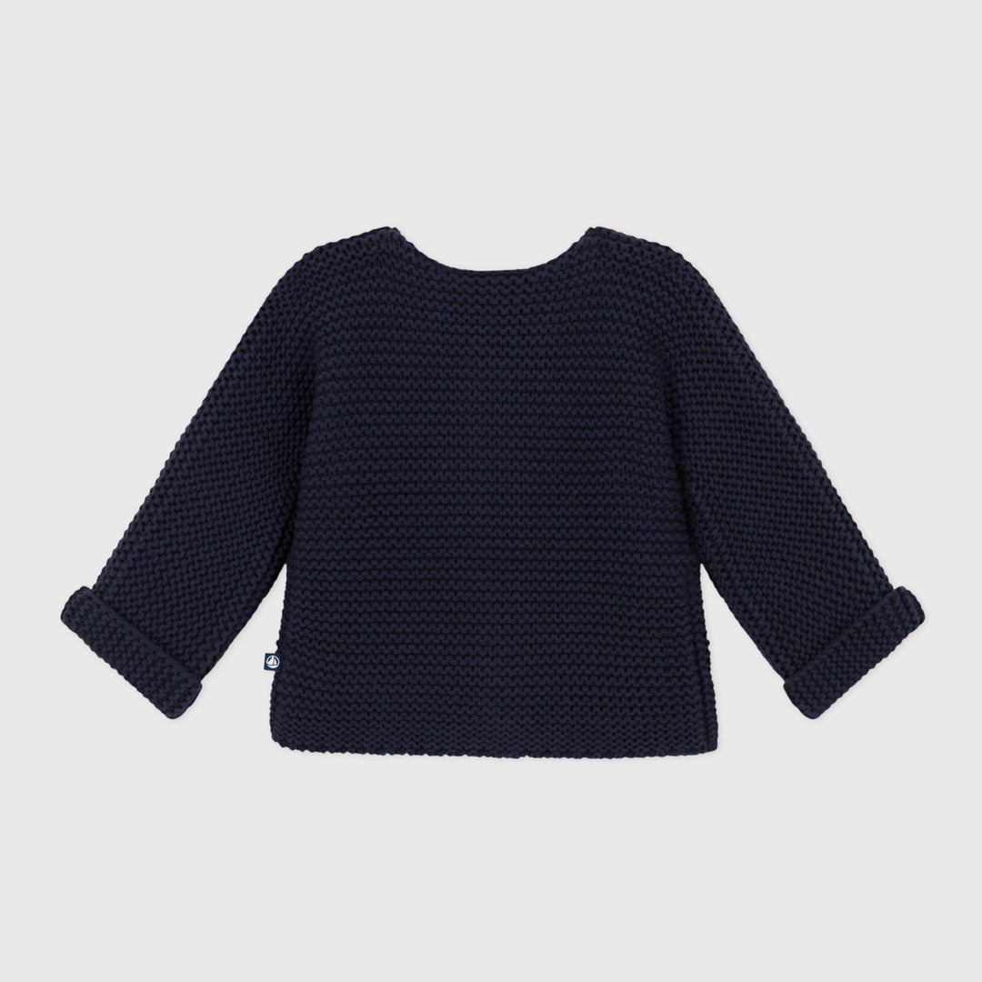 CARDIGAN IN TRICOT A PUNTO LEGACCIO PER BEBÈ A08BQ 02 PETIT BATEAU 