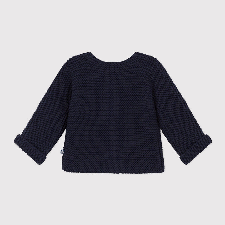 CARDIGAN IN TRICOT A PUNTO LEGACCIO PER BEBÈ A08BQ 02 PETIT BATEAU 