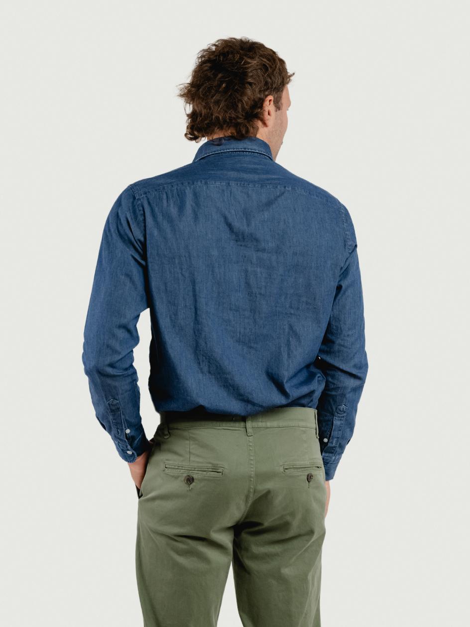 CAMICIA REGULAR IN DENIM SCURO DENIM/REG SCURO ANDREA MORANDO 