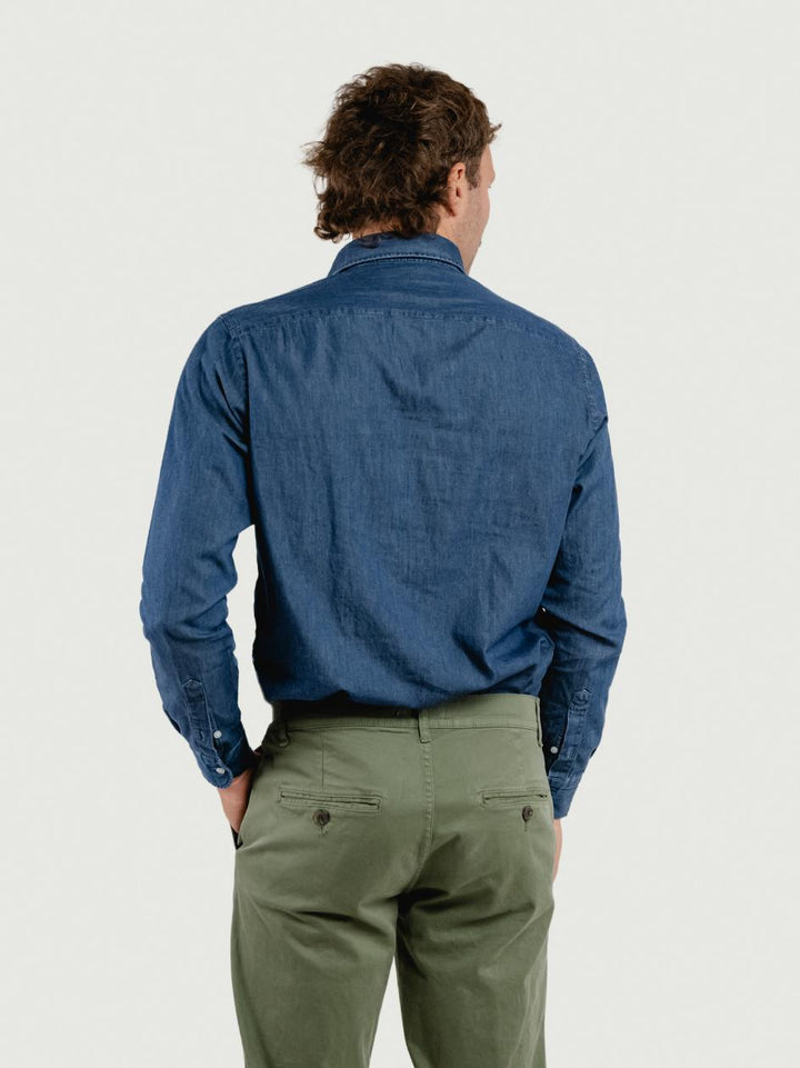 CAMICIA REGULAR IN DENIM SCURO DENIM/REG SCURO ANDREA MORANDO 