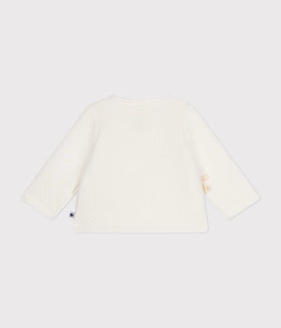 Scaldacuore bianco in tubique trapuntato e cotone A0B3R 01 PETIT BATEAU 