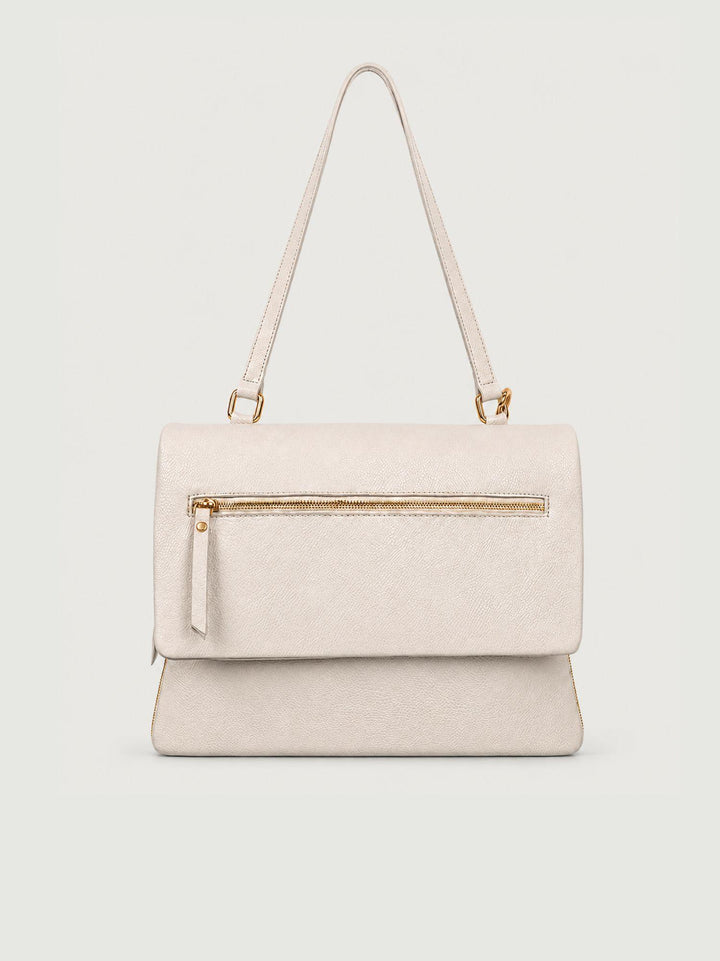 Borsa a spalla Luna in pelle martellata panna LUNA PANNA BIMOR 