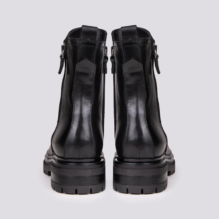 BIKER CON DOPPIA ZIP IN PELLE NERA TRPR702 NERO ANDREA MORANDO 