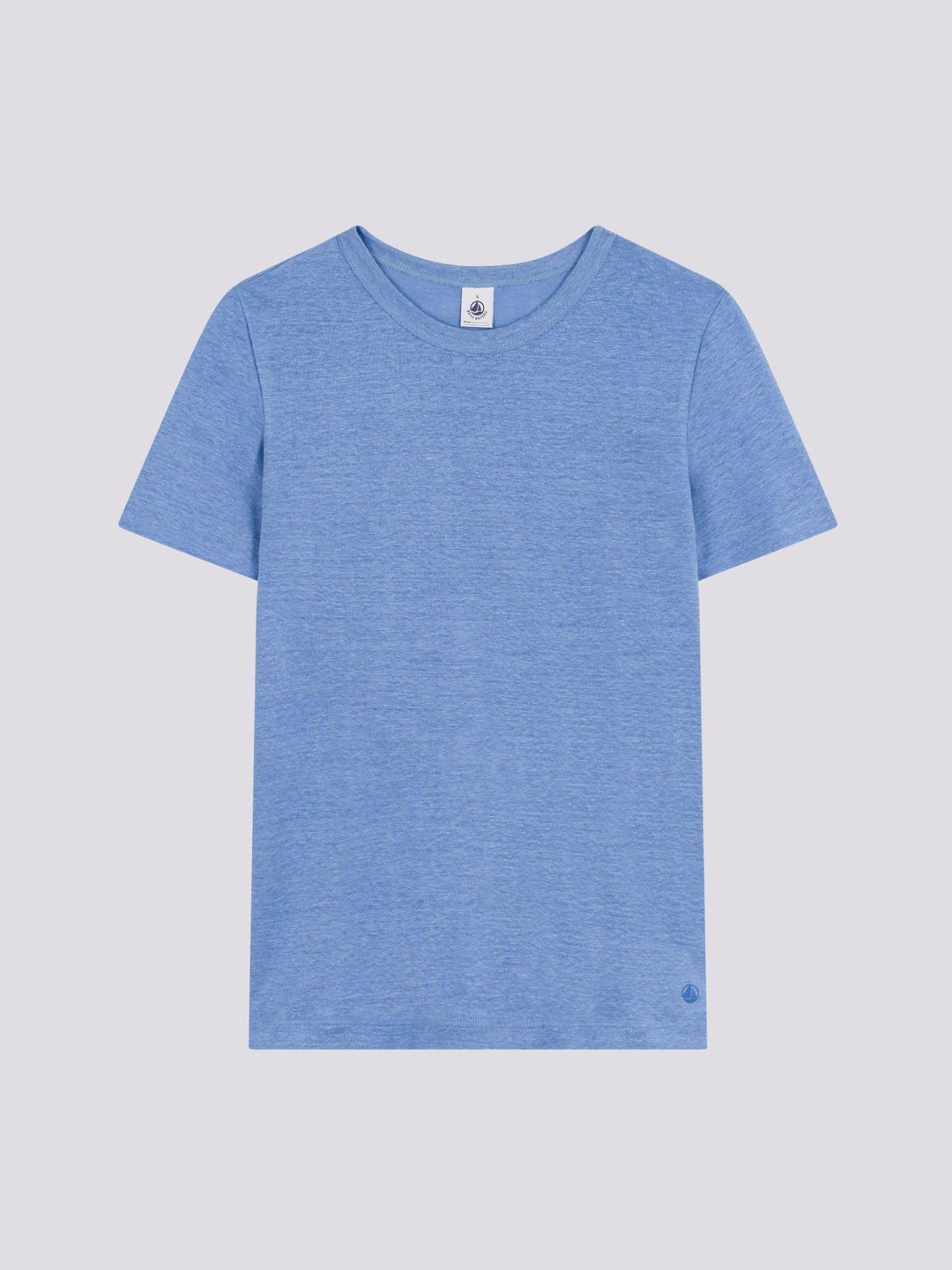 T-SHIRT L'ICONIQUE IN LINO AZZURRO DA DONNA A0A4R 02 PETIT BATEAU 