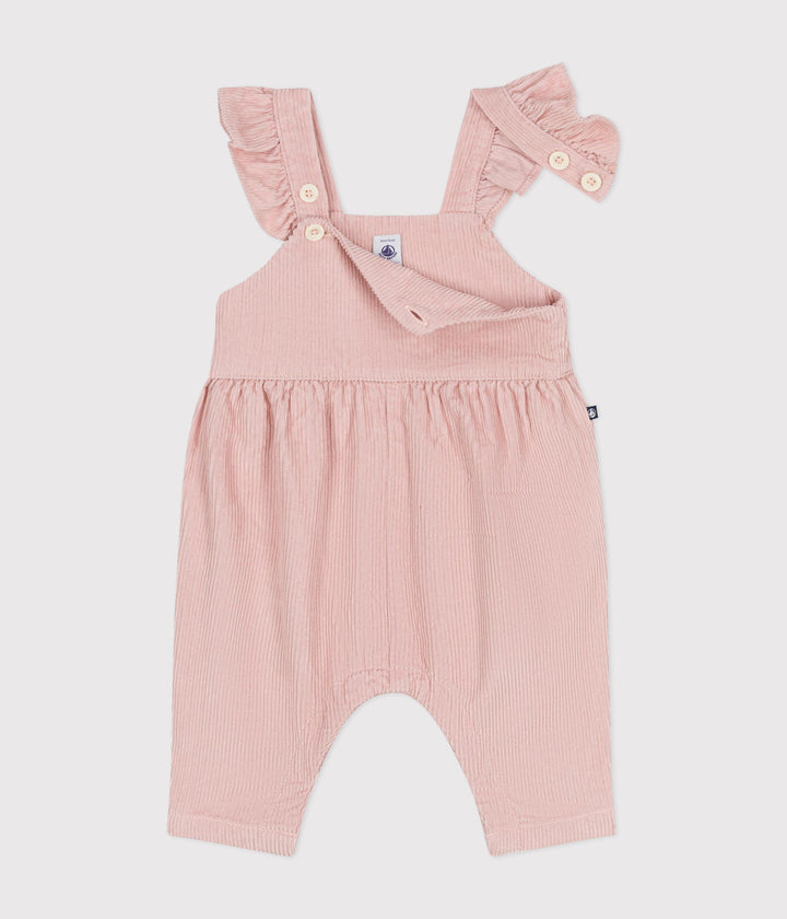 Salopette in velluto rosa A0B0C 01 PETIT BATEAU 